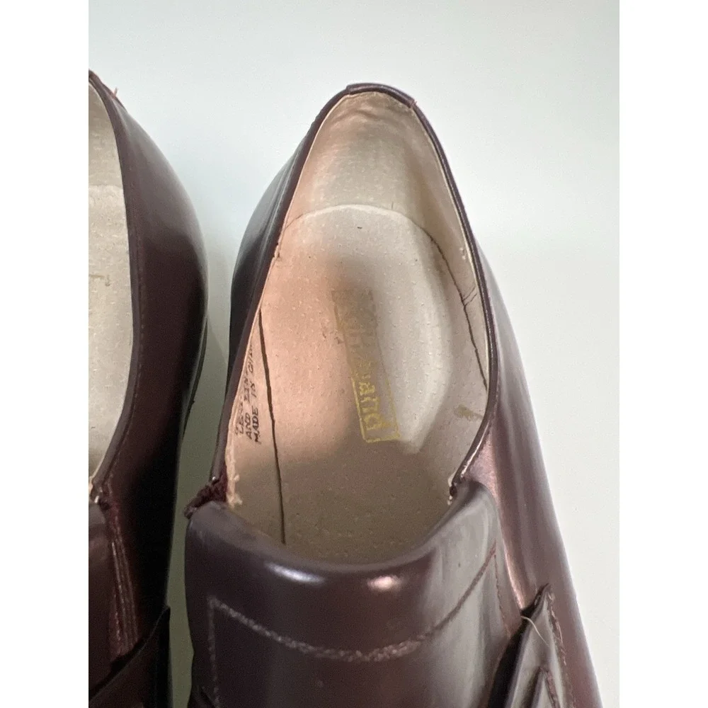 Haband Men's 10 EEE Extra Wide Brown Leather Penny‎ Loafers